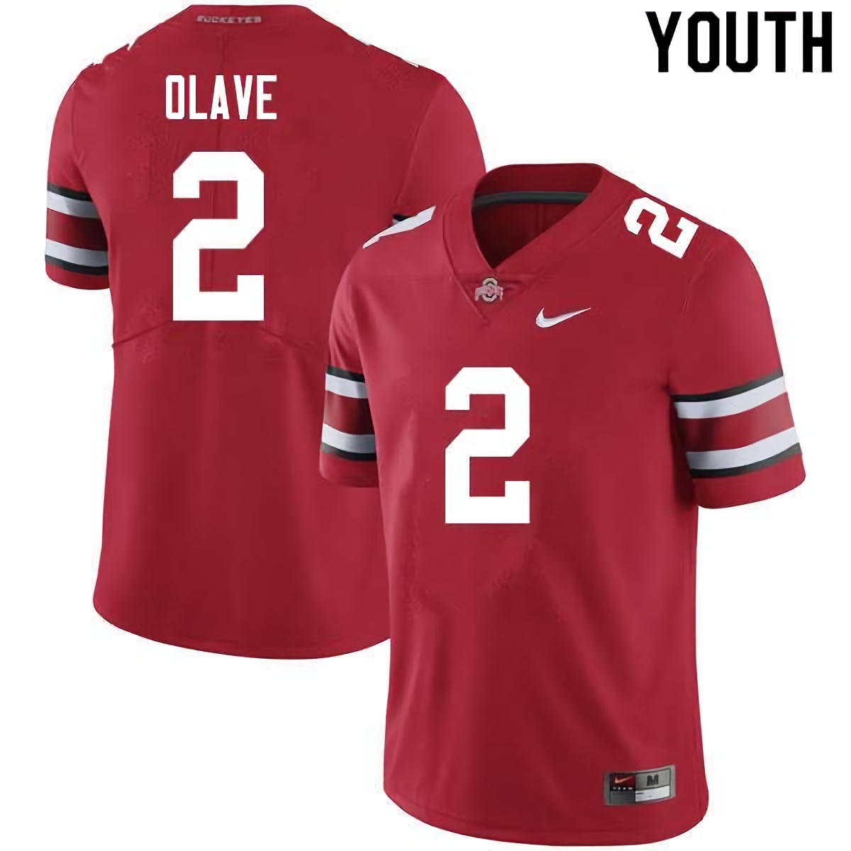 Chris Olave Ohio State Buckeyes Youth NCAA #2 Nike Scarlet College Stitched Football Jersey RNW0256EQ